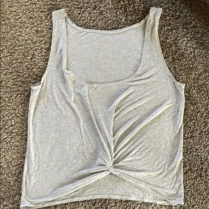 ZYIA Gray Sleeveless Tie Front Tank Top